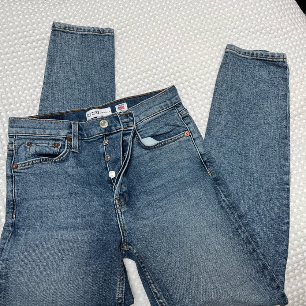 Redone jeans button fly